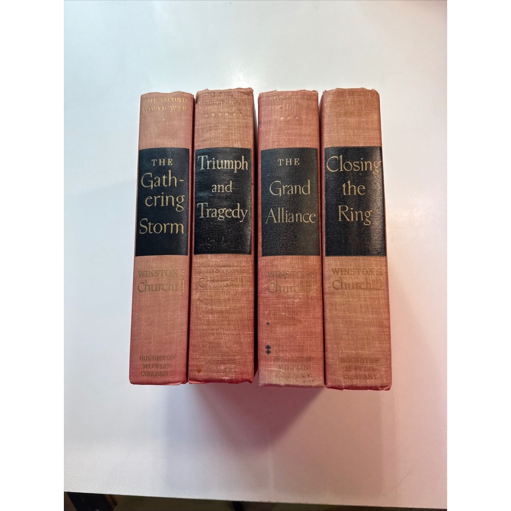 Winston Churchill The Second World War 4 Vol Set Houghton Mifflin 1948-1953 HC